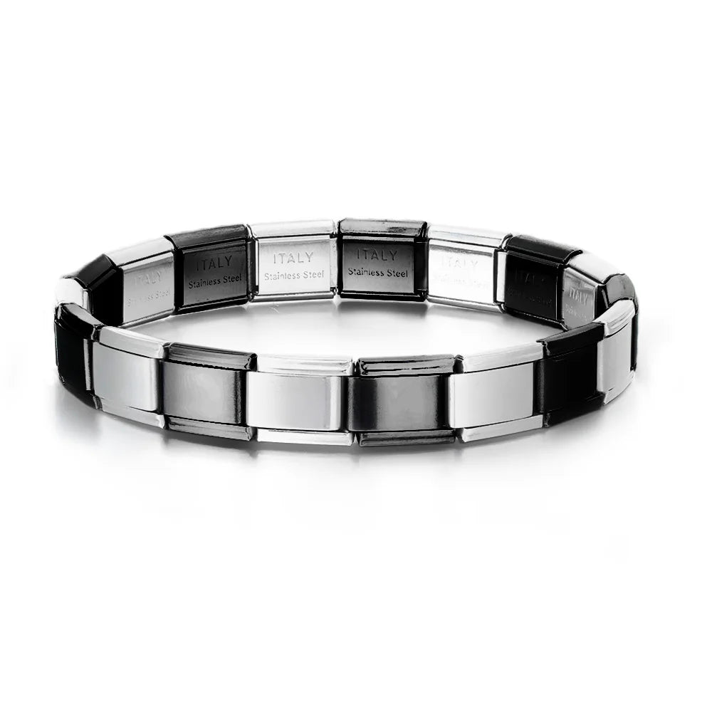 Italian Charm Bracelets DIY Basic Chain Stainless Steel Bangle Versatile Assembled Modules Ideal Gift 9Mm Universal Dropshipping
