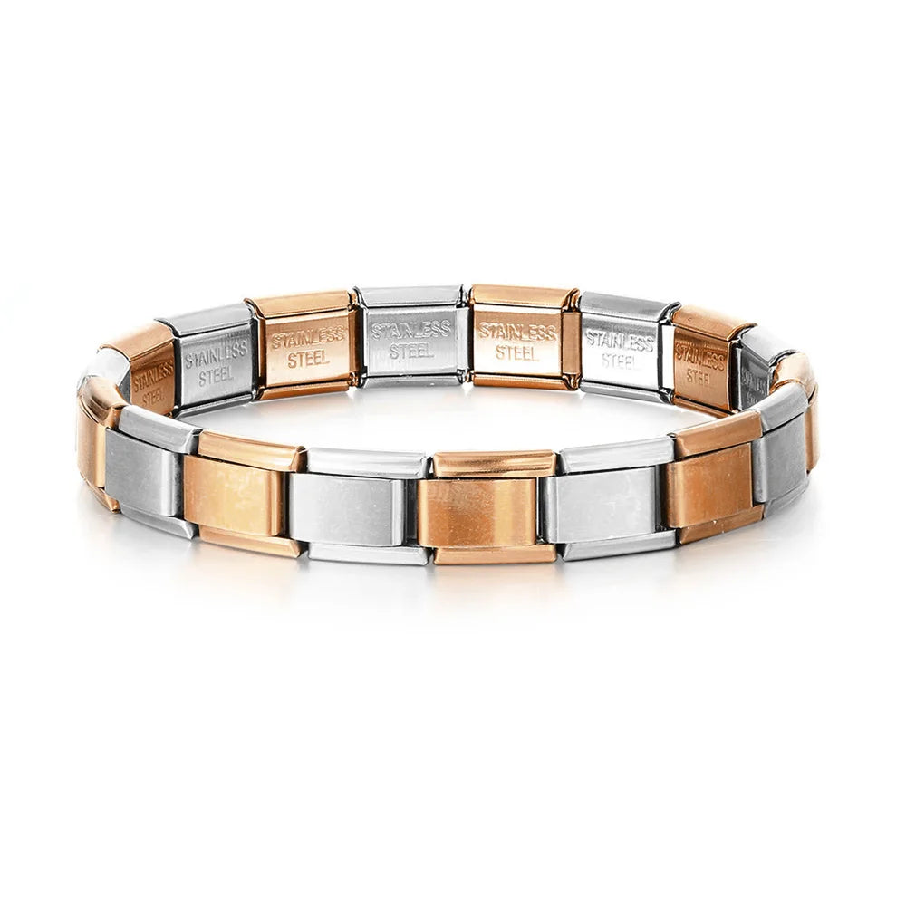 Italian Charm Bracelets DIY Basic Chain Stainless Steel Bangle Versatile Assembled Modules Ideal Gift 9Mm Universal Dropshipping