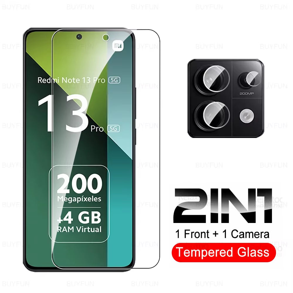 8 in 1 Tempered Glass for Redmi Note 13 Pro 5G Camera Glass Xiaomi Note13 14 Note14 13Pro Note13Pro 4G HD Lens Screen Protector