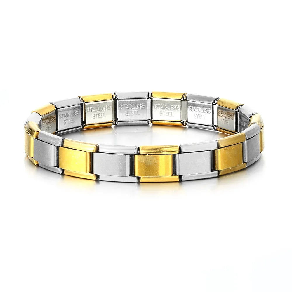 Italian Charm Bracelets DIY Basic Chain Stainless Steel Bangle Versatile Assembled Modules Ideal Gift 9Mm Universal Dropshipping