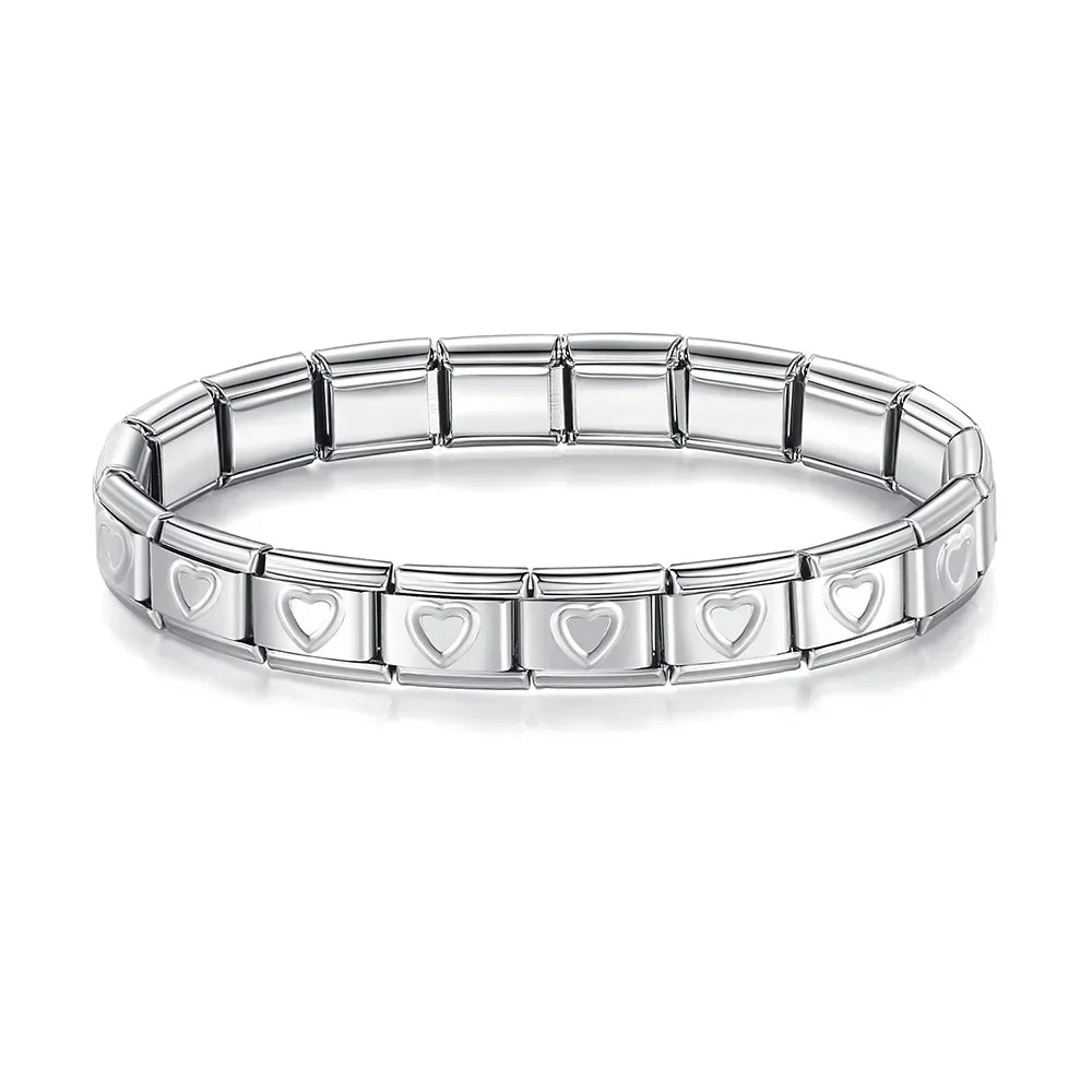 Italian Charm Bracelets DIY Basic Chain Stainless Steel Bangle Versatile Assembled Modules Ideal Gift 9Mm Universal Dropshipping