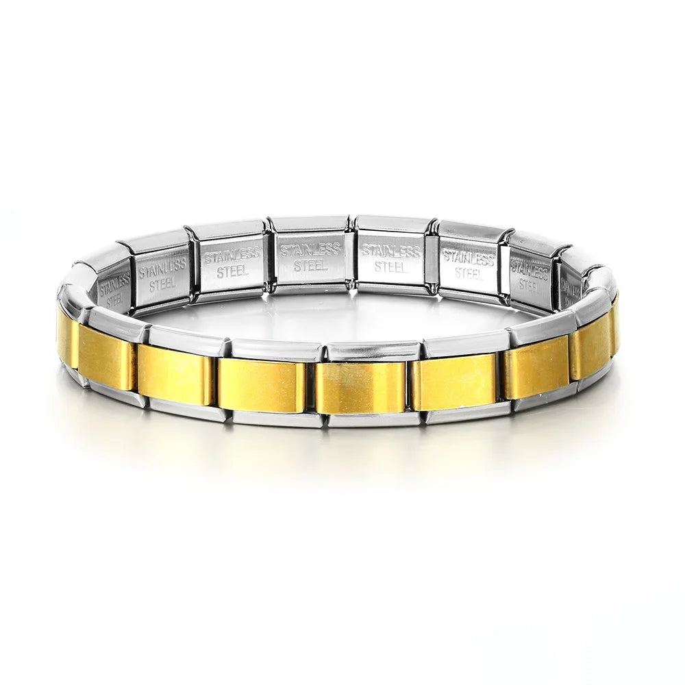 Italian Charm Bracelets DIY Basic Chain Stainless Steel Bangle Versatile Assembled Modules Ideal Gift 9Mm Universal Dropshipping