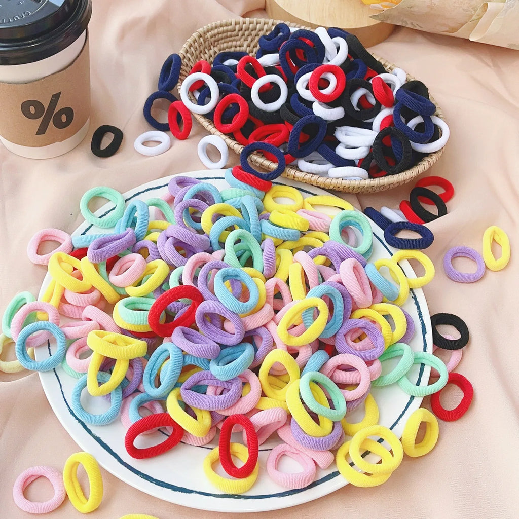 20/50Pcs Kids Elastic Hair Bands Girls Sweets Scrunchie Rubber Band for Children Hair Ties Clips Headband Baby Hair Accessories