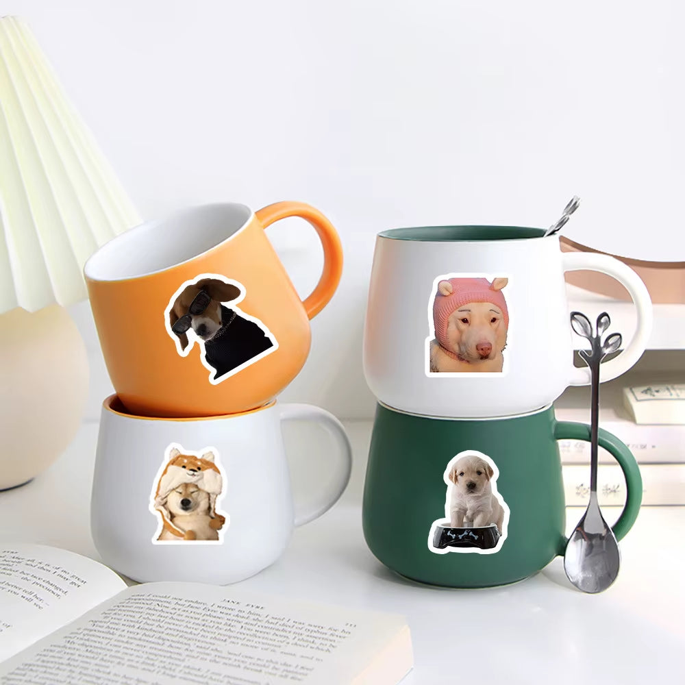 Cute Sticker Personality Abstract Funny Puppy Graffiti Stickers Decorated Phone Shell Computer Flat Refrigerator Kawai Wholesale