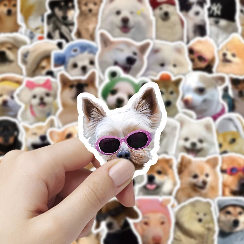 Cute Sticker Personality Abstract Funny Puppy Graffiti Stickers Decorated Phone Shell Computer Flat Refrigerator Kawai Wholesale