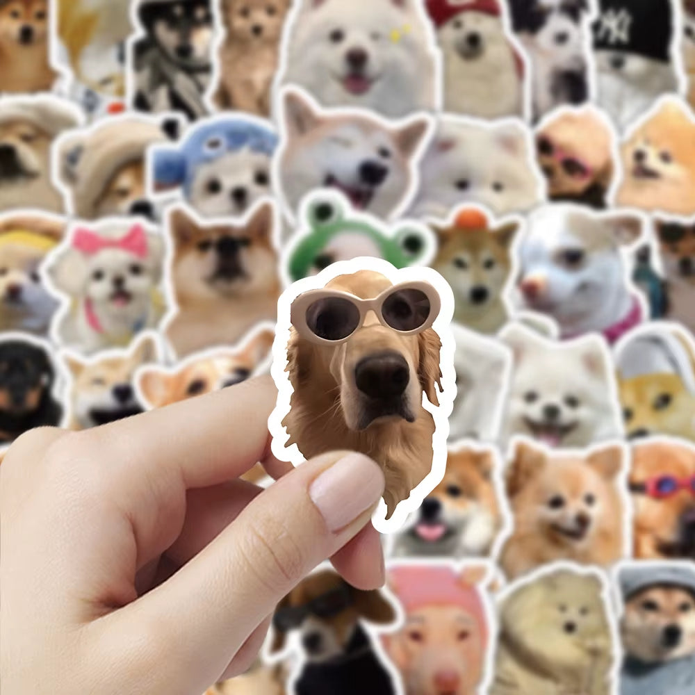 Cute Sticker Personality Abstract Funny Puppy Graffiti Stickers Decorated Phone Shell Computer Flat Refrigerator Kawai Wholesale
