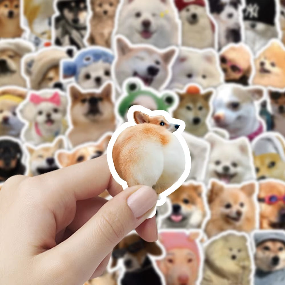 Cute Sticker Personality Abstract Funny Puppy Graffiti Stickers Decorated Phone Shell Computer Flat Refrigerator Kawai Wholesale