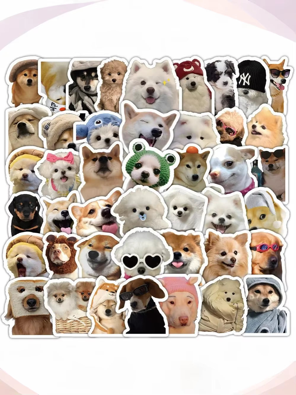 Cute Sticker Personality Abstract Funny Puppy Graffiti Stickers Decorated Phone Shell Computer Flat Refrigerator Kawai Wholesale