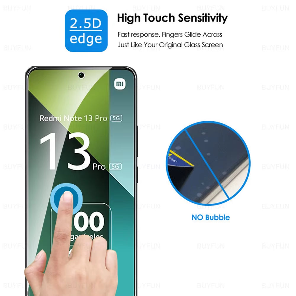 8 in 1 Tempered Glass for Redmi Note 13 Pro 5G Camera Glass Xiaomi Note13 14 Note14 13Pro Note13Pro 4G HD Lens Screen Protector